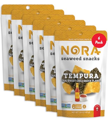 Amazon.com: Original Tempura Seaweed Snacks by Nora, Thick Nori